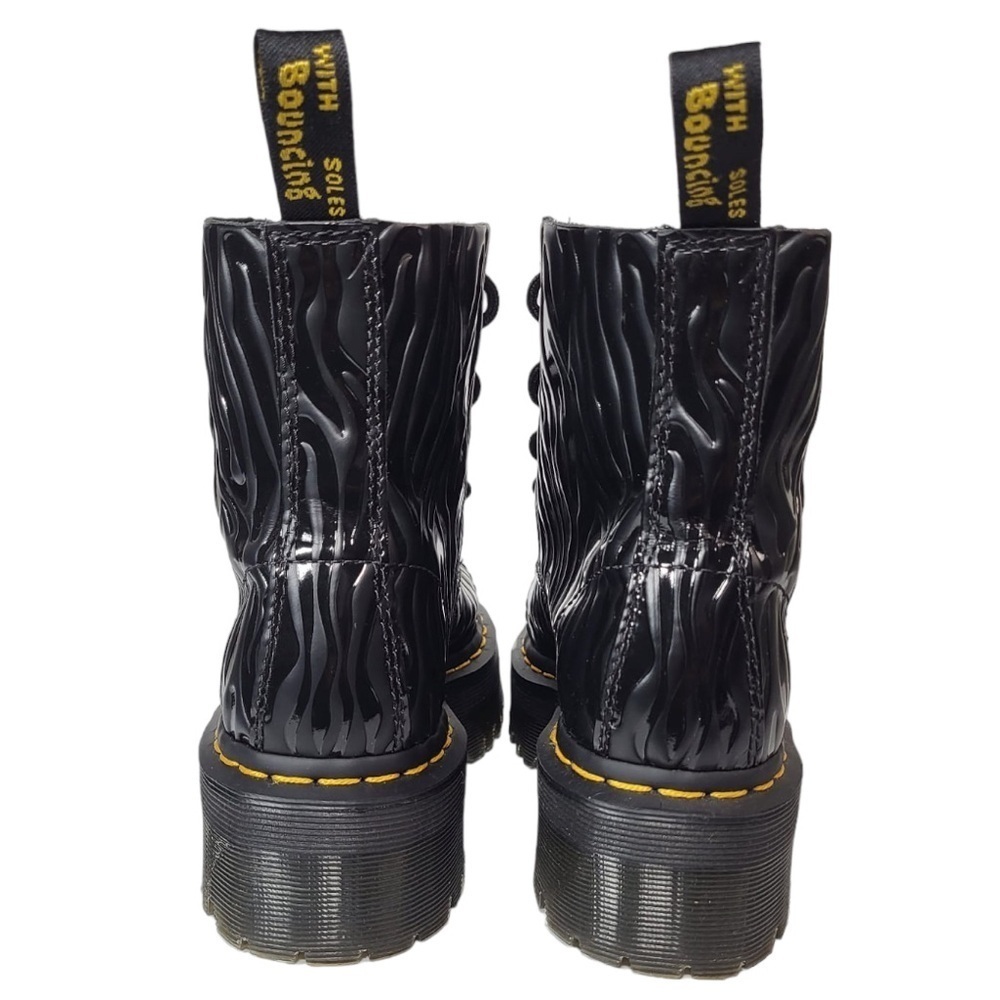 Dr. Martens Sinclair Platform Zebra Embossed Zip Up Lace Closure in Black - Picture 11 of 16